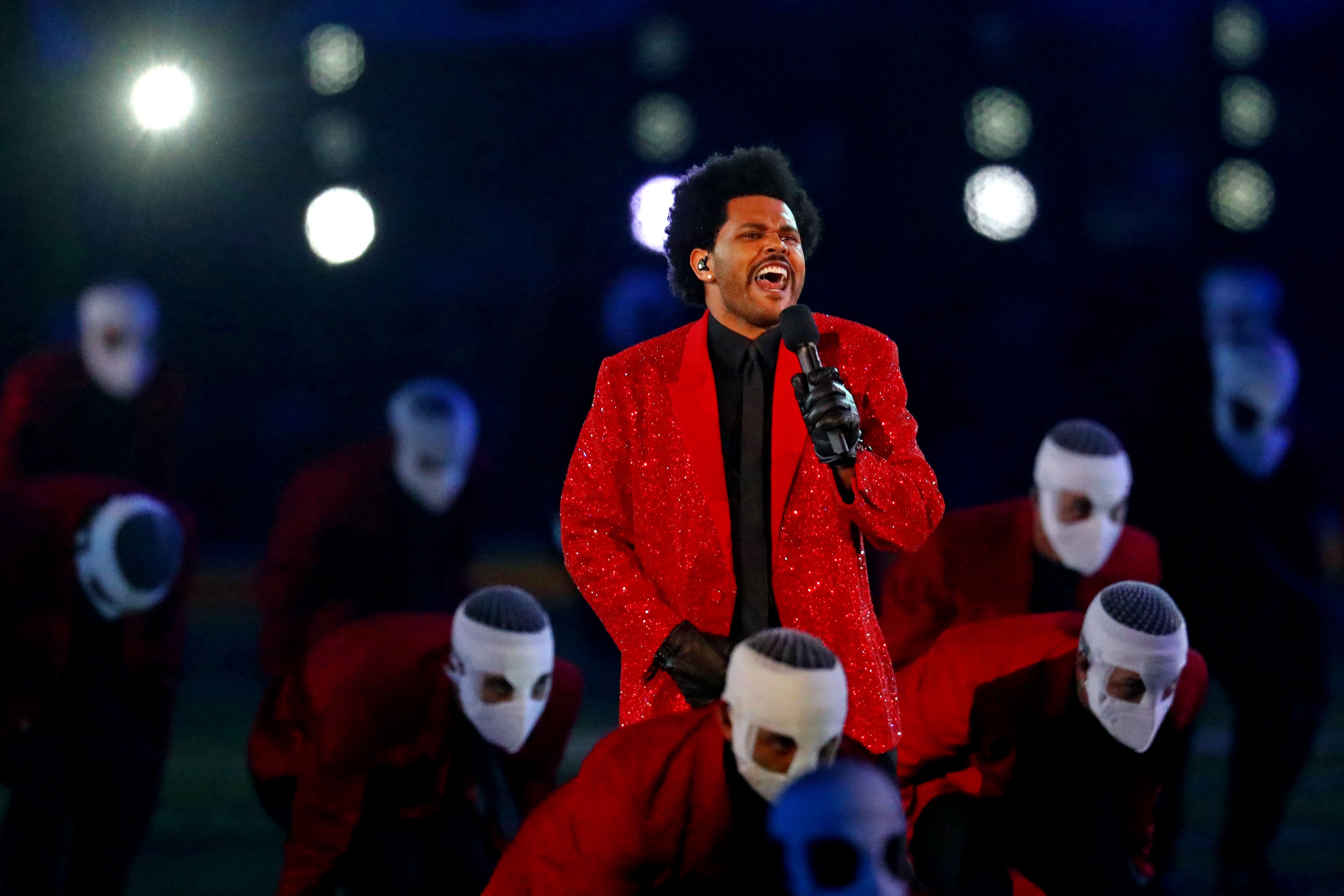 The Weeknd Lights Up the Stadium During Super Bowl 2021 Halftime Show