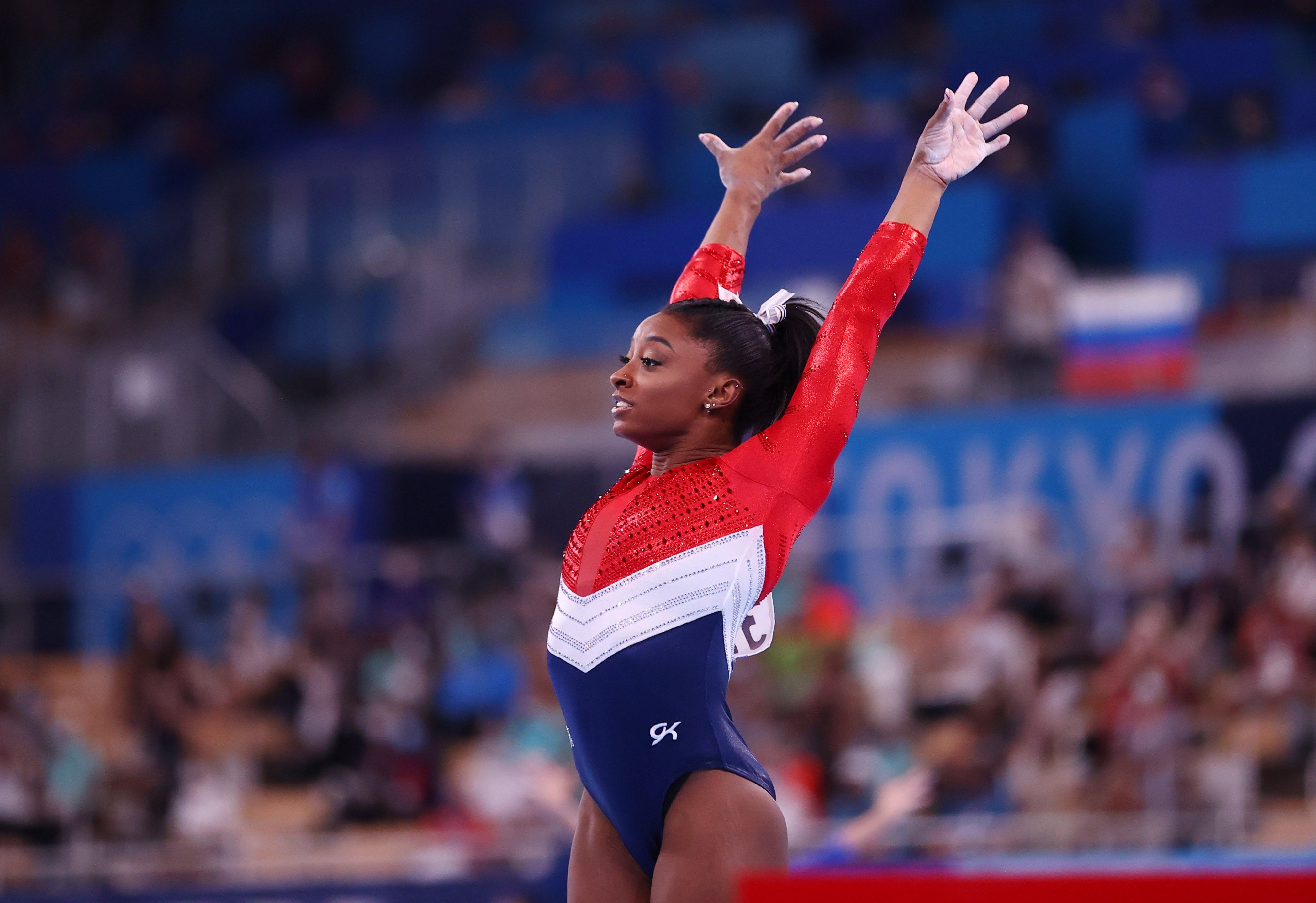 Gymnastics star Biles returns to competition after two-year hiatus