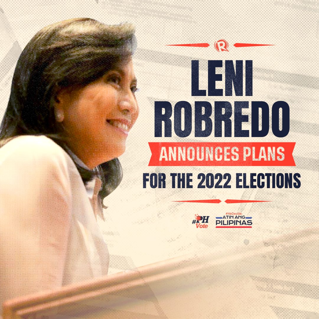 LIVESTREAM: Leni Robredo announces plans for 2022 presidential race