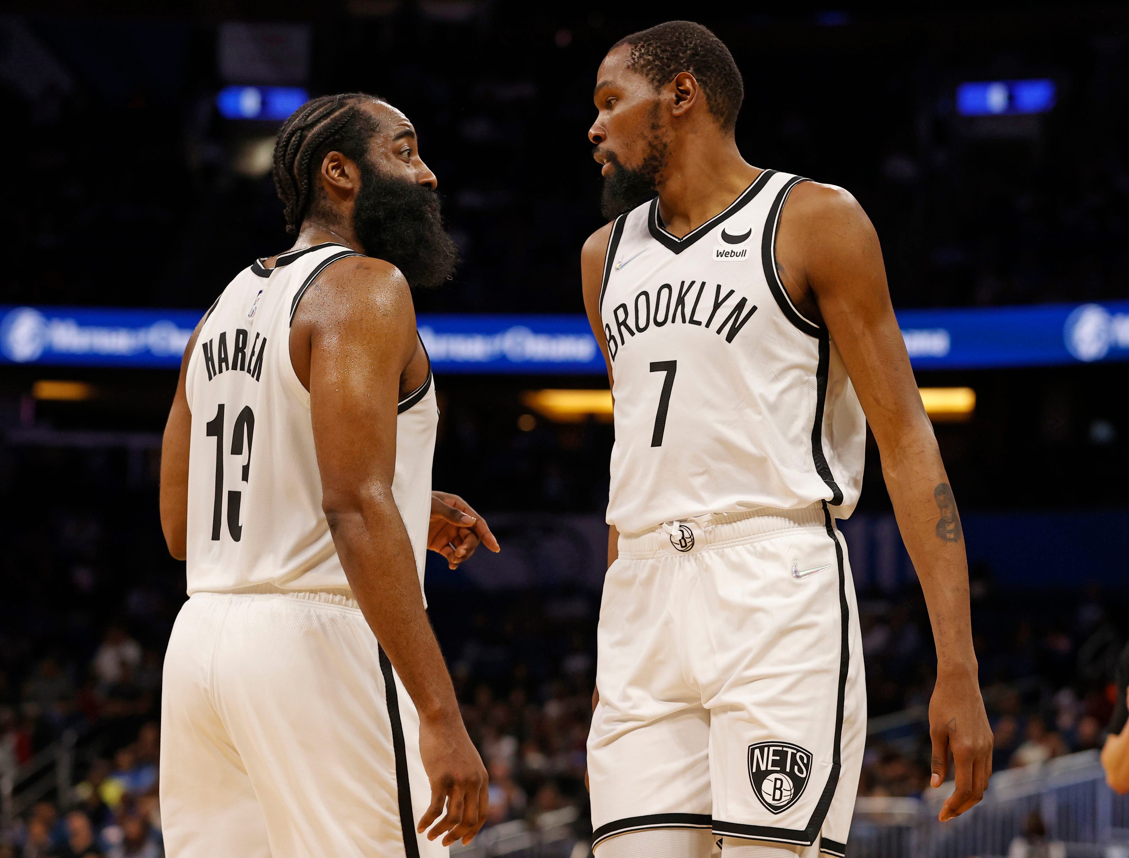 Kevin Durant scores season-high 42 points, James Harden gets triple-double  in debut as Nets clip Magic