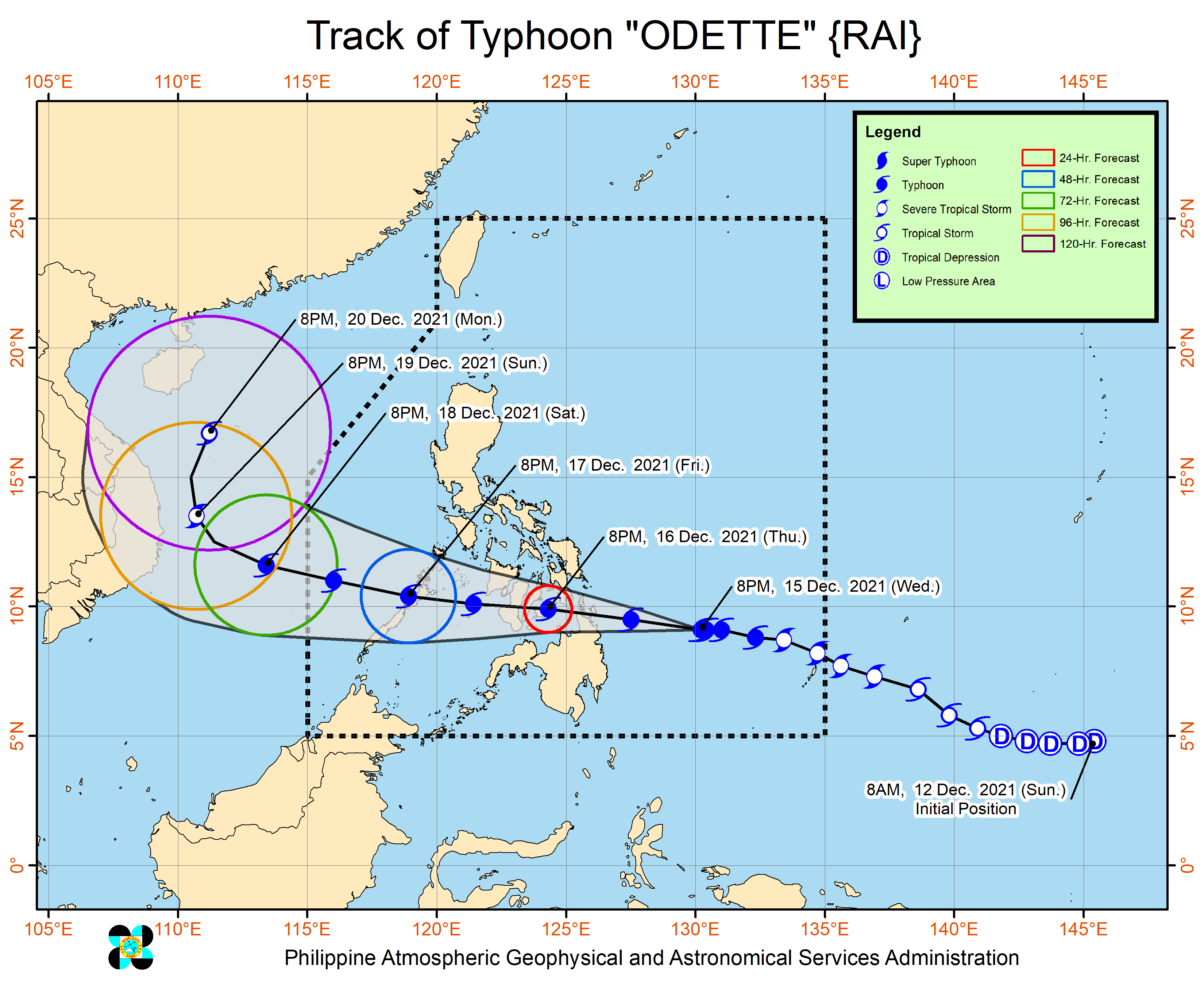 Parts of Caraga under Signal No. 3 due to Typhoon Odette