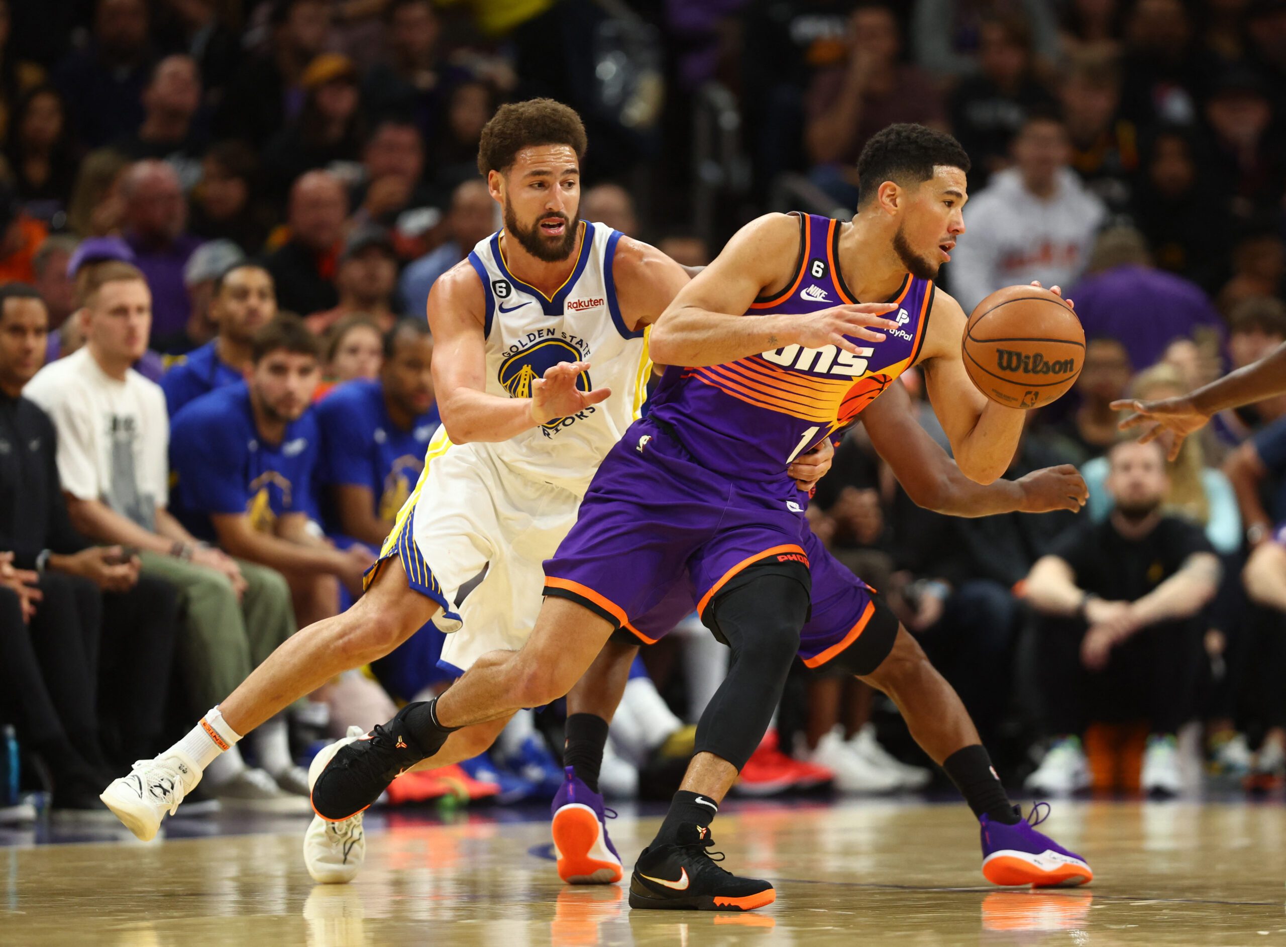 Klay Thompson receives 1st career ejection after heated exchange with Devin  Booker, Suns