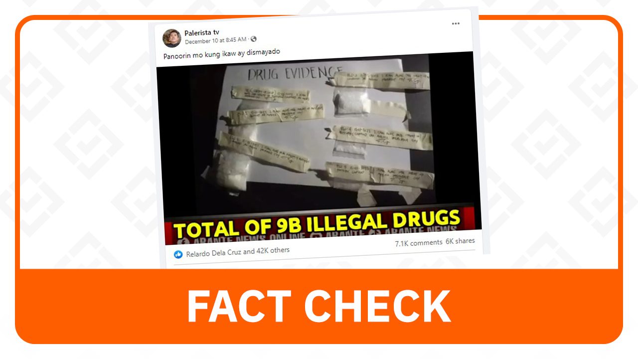 FACT CHECK: ‘Di pinakamalaking huli ng ilegal na droga ang nasabat ng administrasyong Marcos