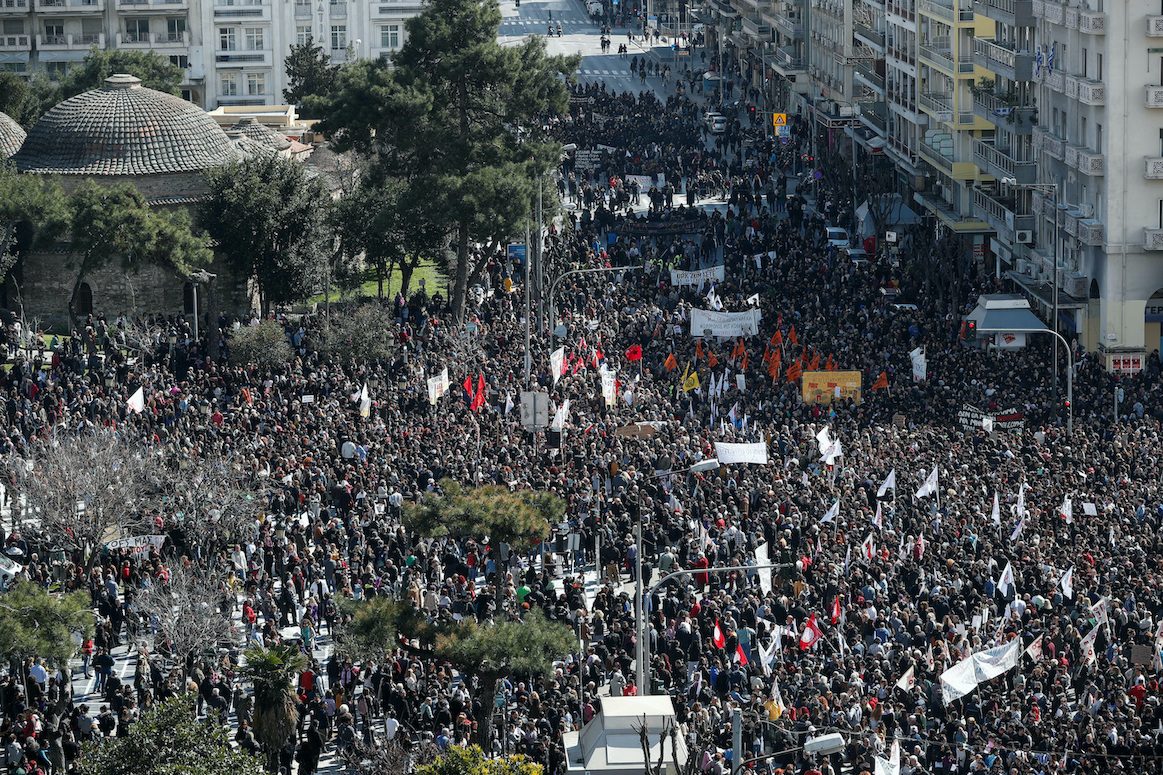 Tens of thousands protest in Greece over deadly train crash