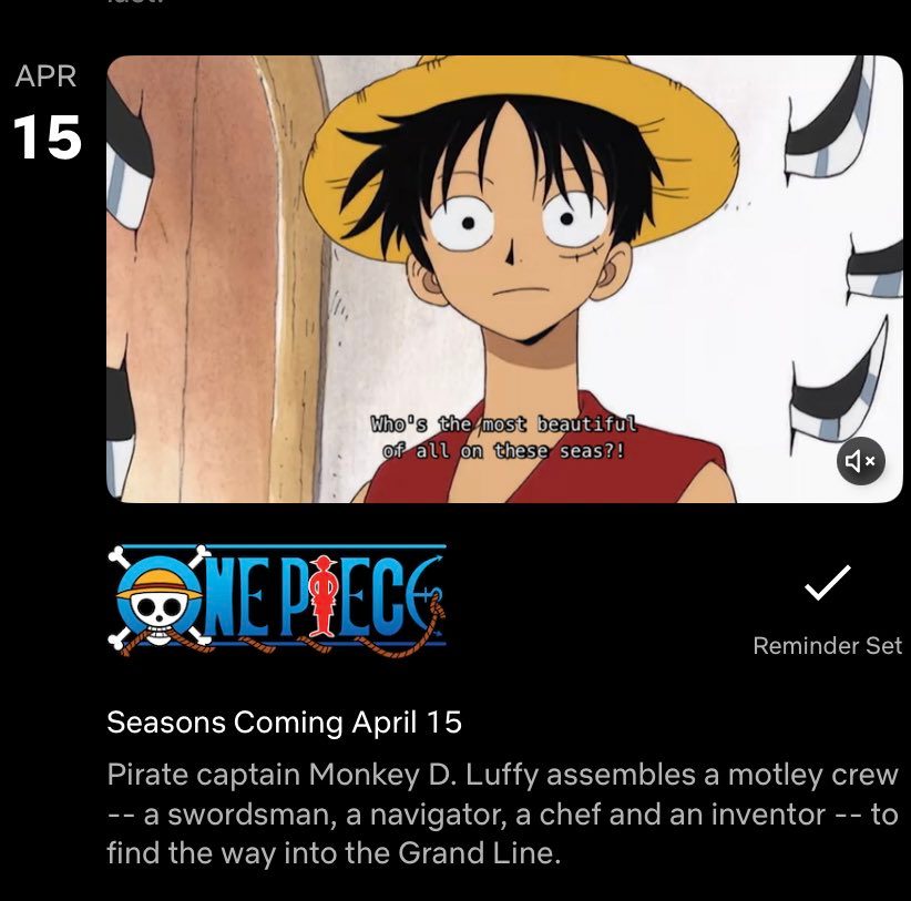 One Piece on Netflix, when does the second season come out?