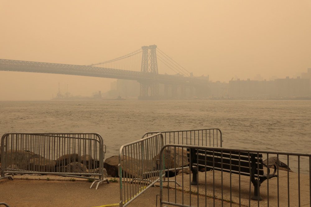 US East Coast blanketed in eerie veil of smoke from Canada fires