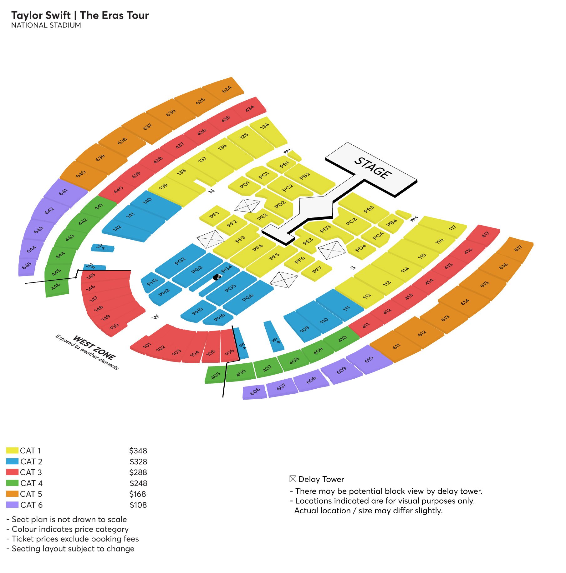 Ticket prices, seat plan: Taylor Swift’s ‘The Eras Tour’ in Singapore