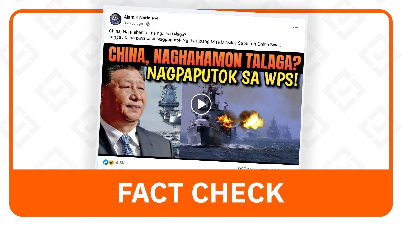 FACT CHECK: Video of China’s South China Sea missile drills not new
