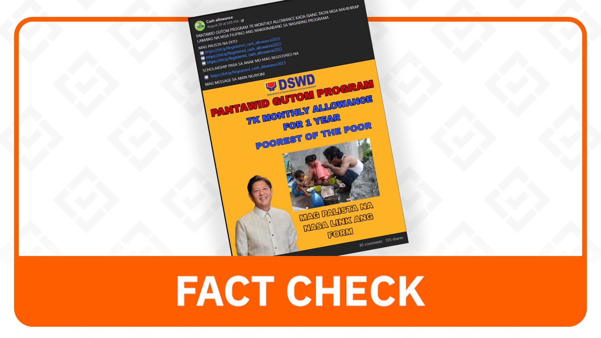 FACT CHECK: DSWD has no ‘Pantawid Gutom Program’