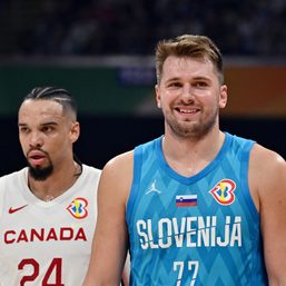 Manila, Philippines. 7th Sep, 2023. Lithuania's Jonas Valanciunas dunks  during the Classification Games 5-8 between Lithuania and Slovenia at the  2023 FIBA World Cup in Manila, the Philippines, Sept. 7, 2023. Credit