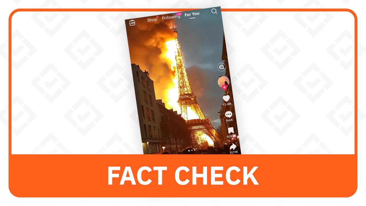 FACT CHECK: Images of Eiffel Tower on fire are AI-generated