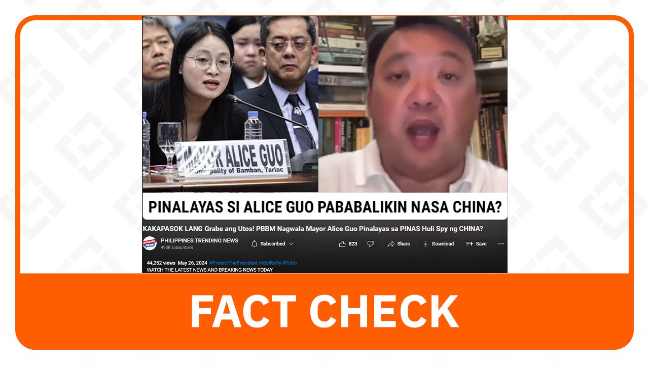 FACT CHECK: No Marcos order banishing Bamban Mayor Alice Guo from PH