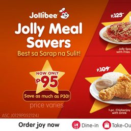 You can now get Jollibee’s bestsellers for only P95