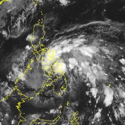Tropical Depression Aghon moves toward Leyte Gulf