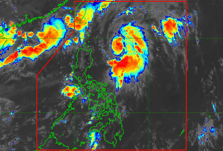 Typhoon Aghon speeds up over Philippine Sea