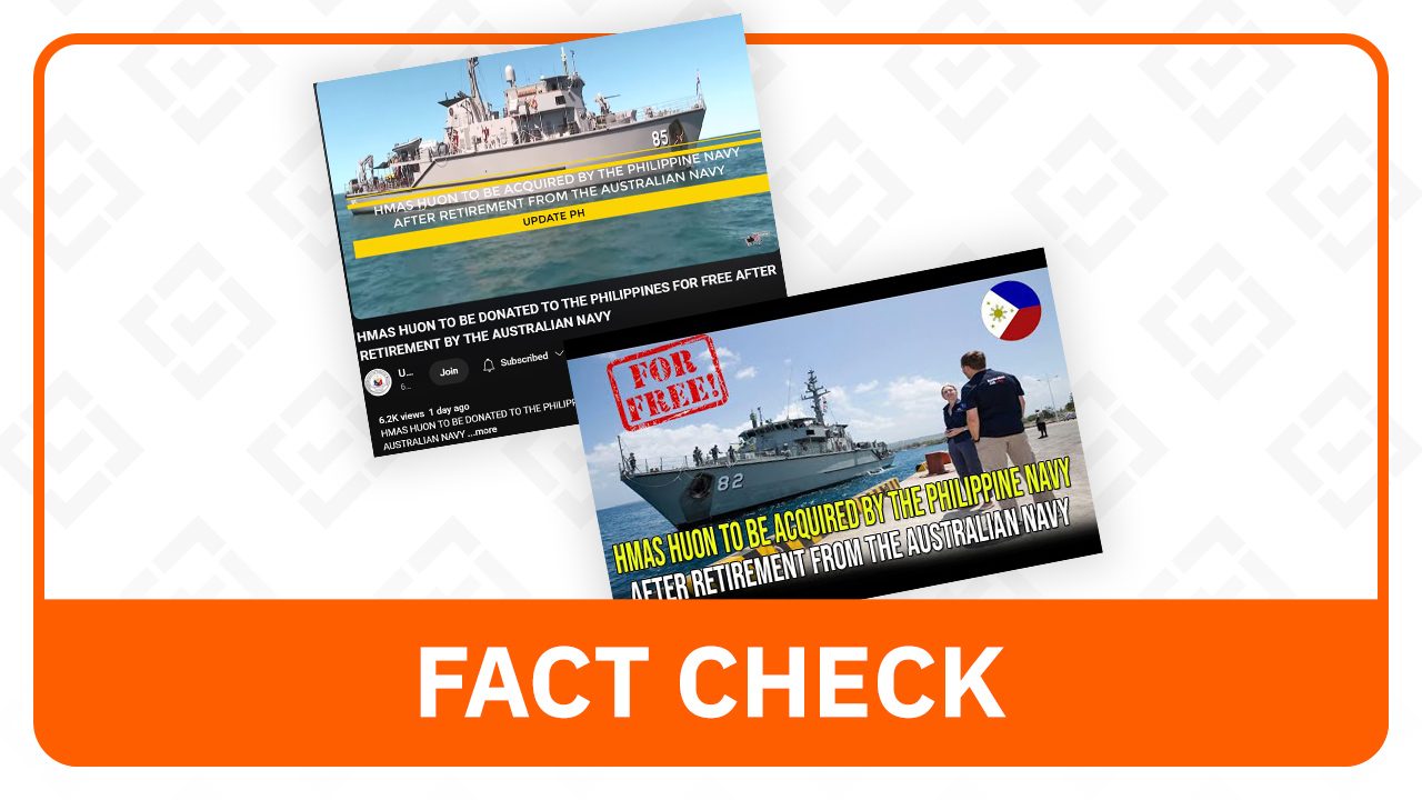 FACT CHECK: Australia not giving decommissioned ship to PH