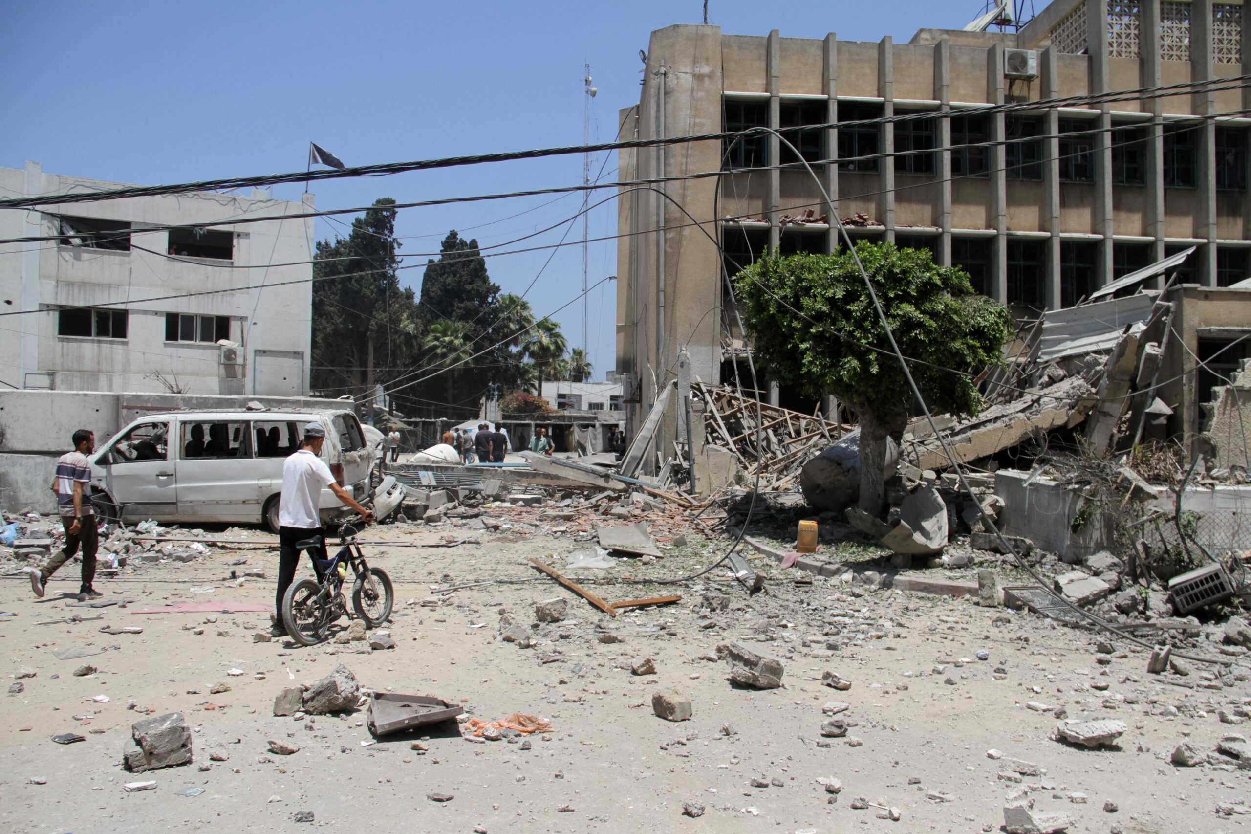 Israeli airstrike kills eight at Gaza aid center, witnesses say