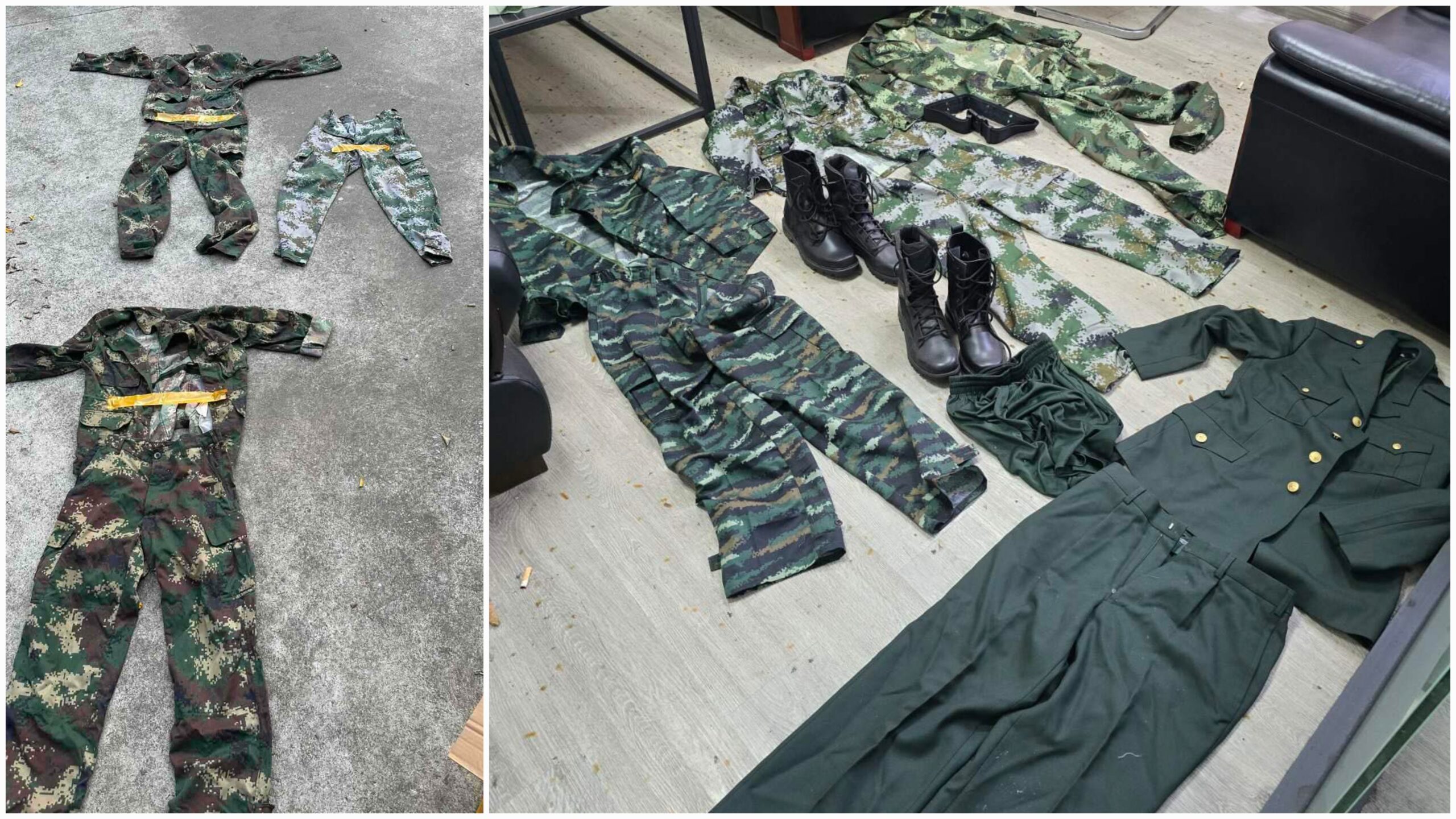 Suspected Chinese military uniforms found in Porac POGO