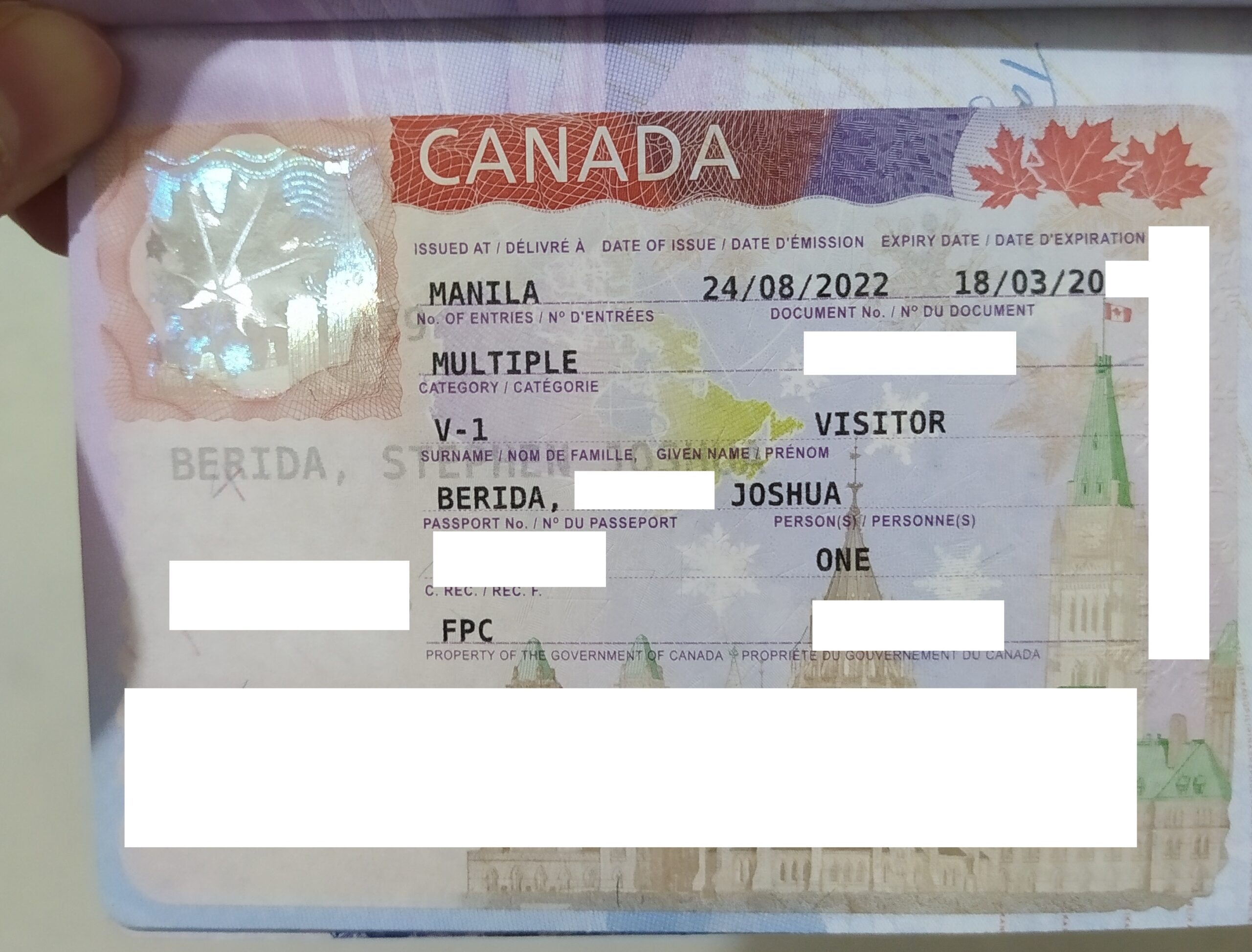 visit visa from canada