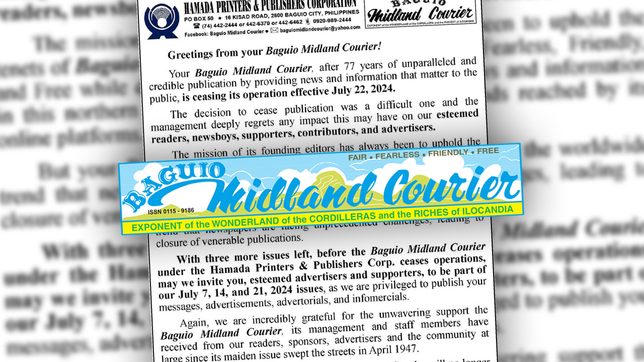 Iconic Baguio Midland Courier to close after 77 years