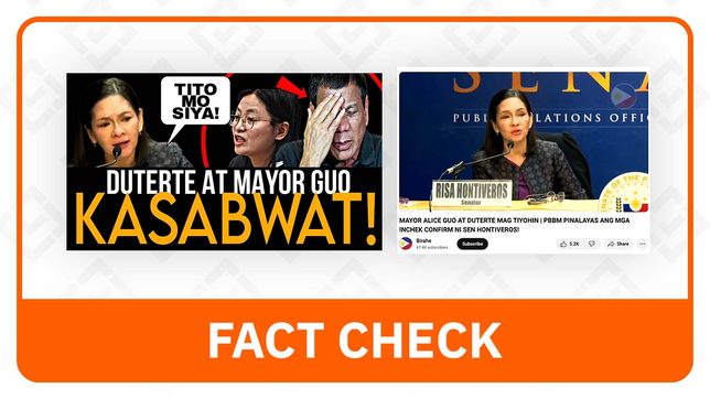 FACT CHECK: No Hontiveros claim that Rodrigo Duterte is Guo’s uncle