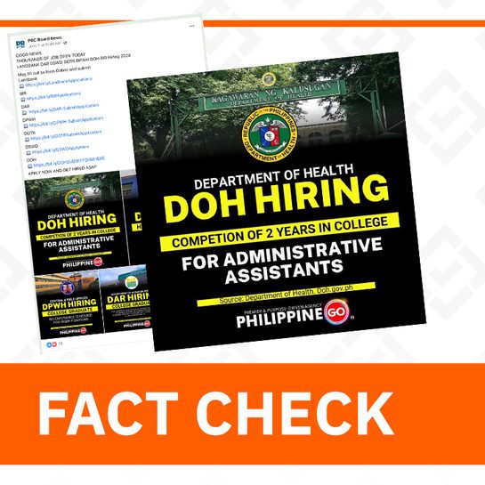 FACT CHECK: Facebook post contains fake link for DOH application