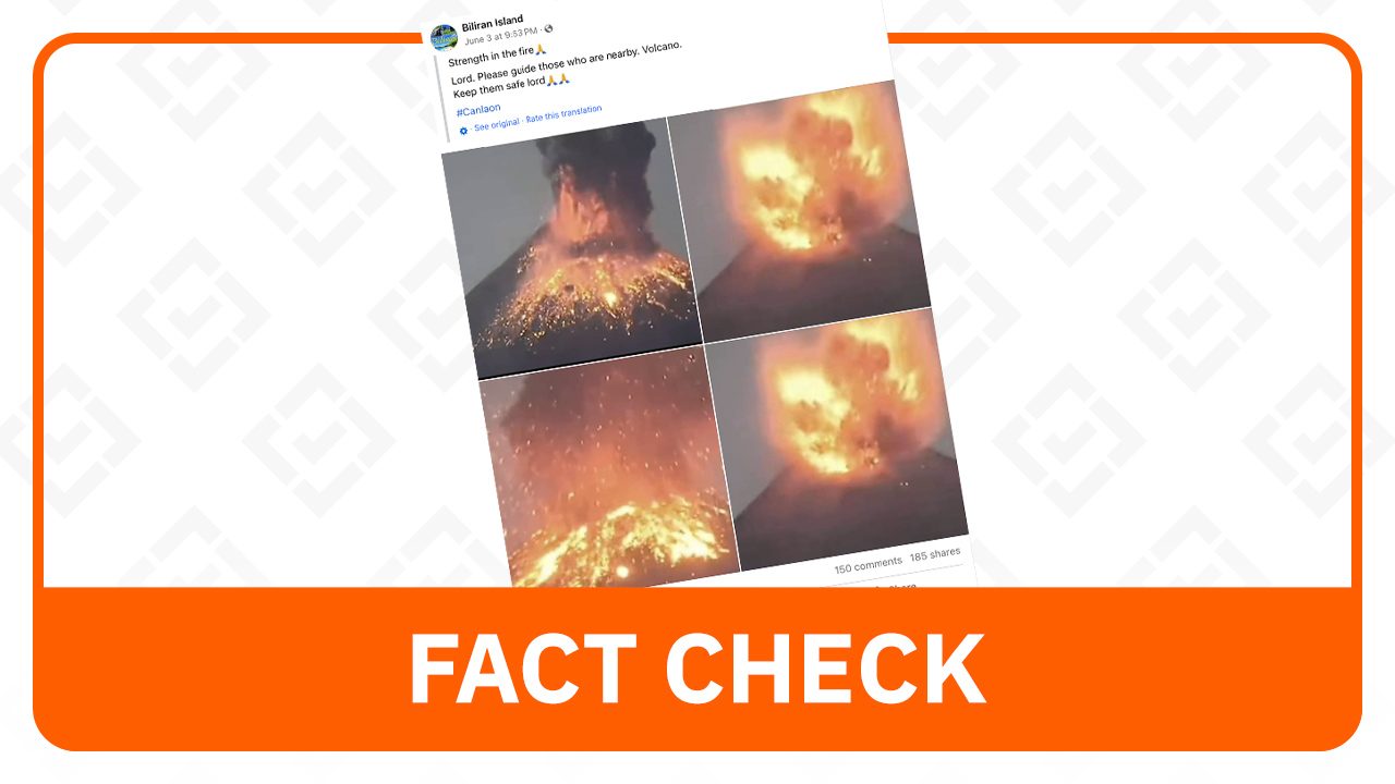 FACT CHECK: Photos, videos of Kanlaon Volcano spewing fountain of lava are fake