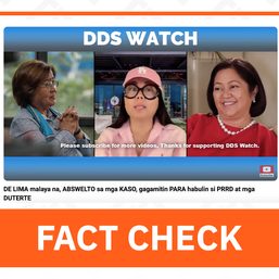 FACT CHECK: Liza Marcos not behind Leila de Lima’s acquittal