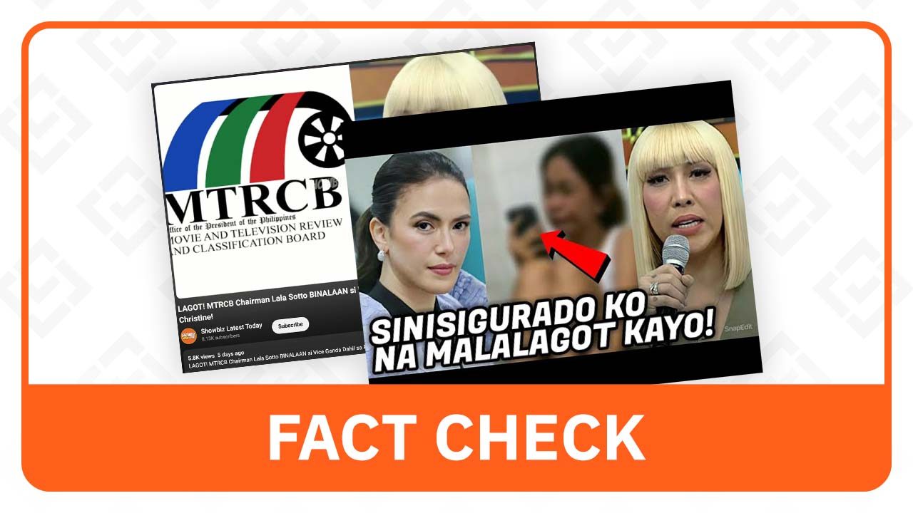 FACT CHECK: No official statement from MTRCB vs Vice Ganda