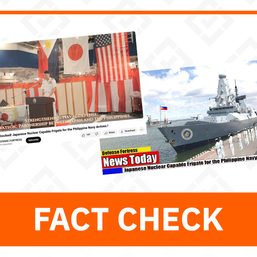 FACT CHECK: Philippines didn’t receive nuclear-capable frigates from Japan 