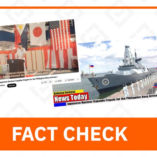 FACT CHECK: Philippines didn’t receive nuclear-capable frigates from Japan 
