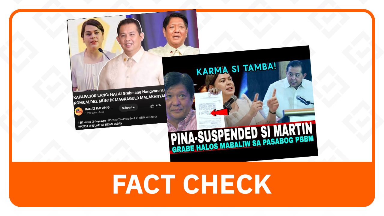 FACT CHECK: Romualdez not suspended from House of Representatives