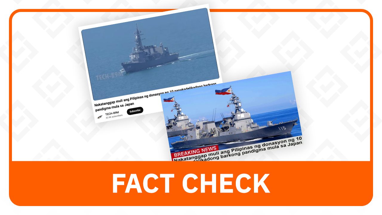 FACT CHECK: No new warships received by PH from Japan