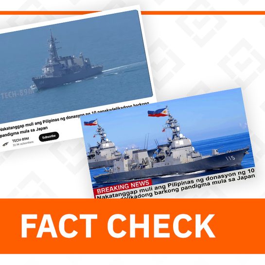 FACT CHECK: No new warships received by PH from Japan