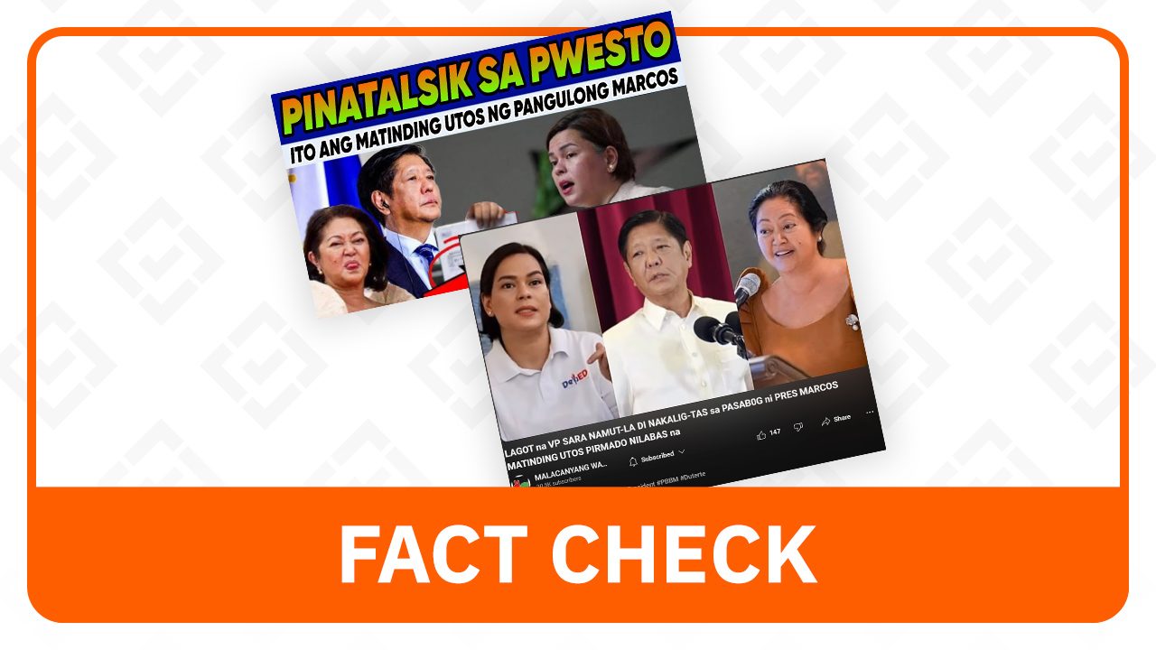 FACT CHECK: No Marcos order for Sara Duterte to resign