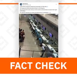 FACT CHECK: Photo of airport staff ‘apologizing’ for flight delays falsely linked to IT outage