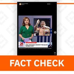 FACT CHECK: Online gambling ad uses AI-edited news report, Pacquiao interview