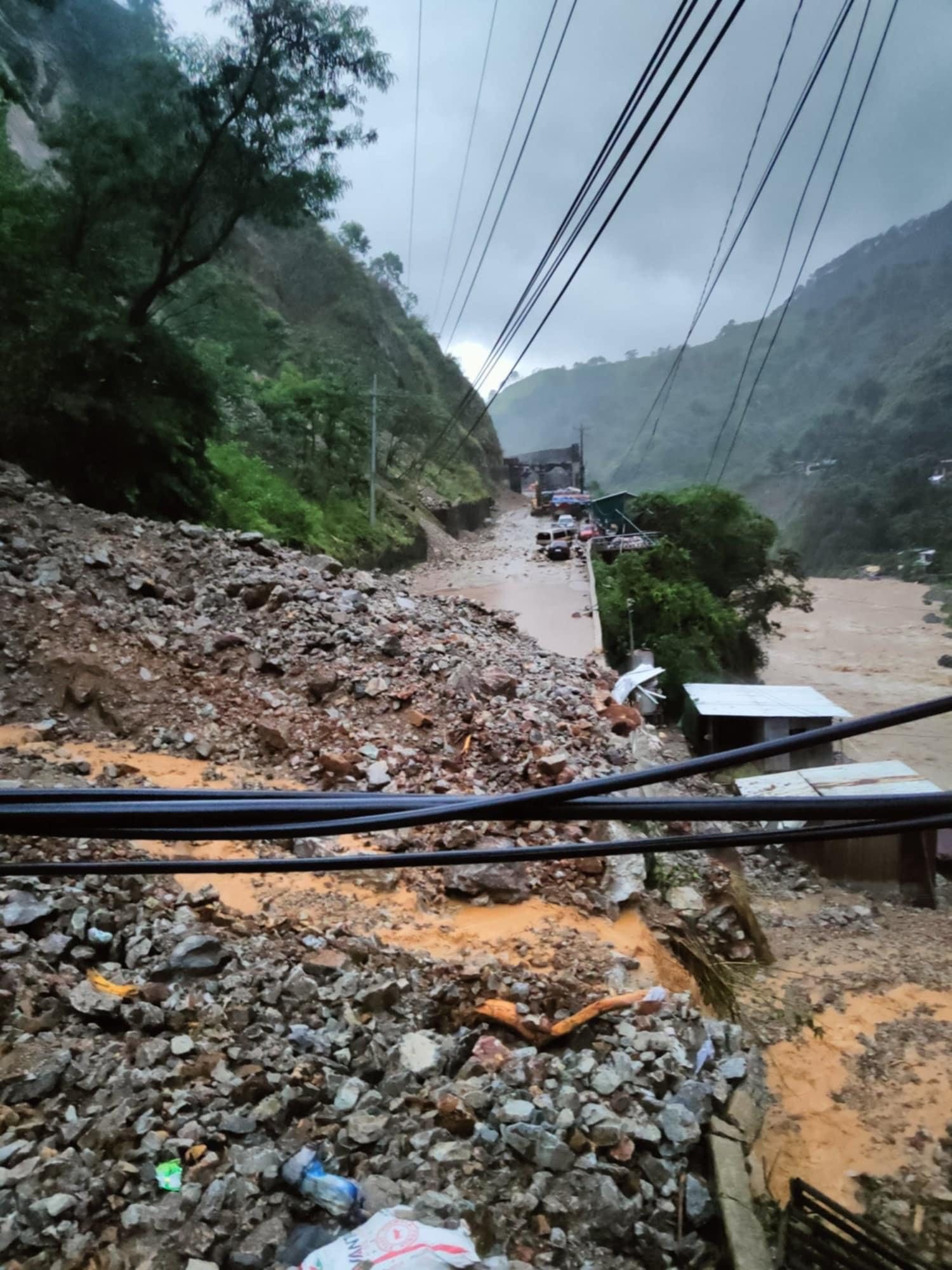 Landslide at Millsite, Camp 6, Tuba, Benguet
