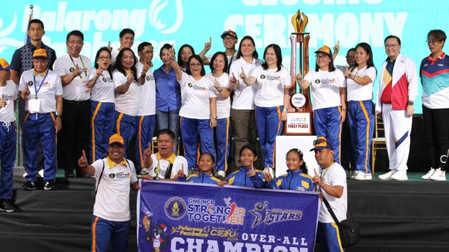 No surprise: NCR wins 17th straight Palaro overall crown, Calabarzon regains 2nd