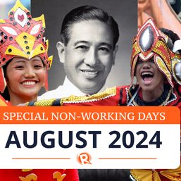 LIST: August 2024 special non-working days in PH provinces, cities, towns