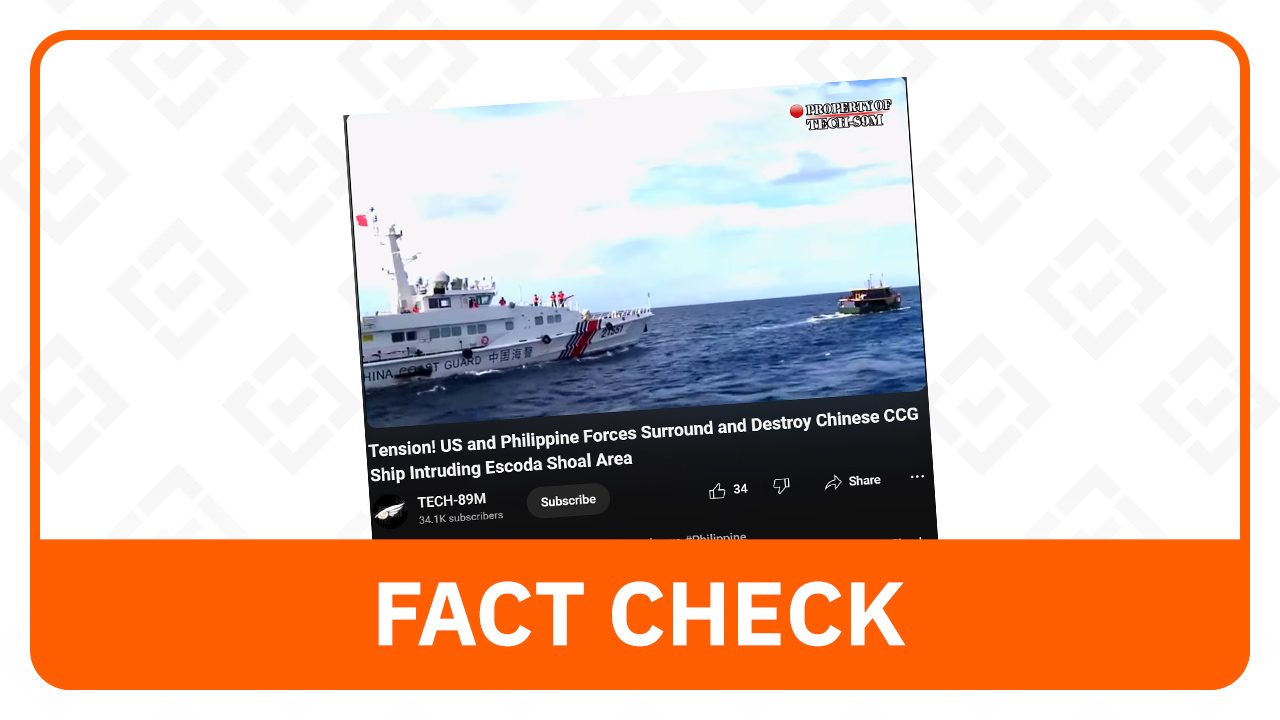 FACT CHECK: US, PH did not destroy Chinese ship in Escoda Shoal