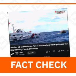 FACT CHECK: US, PH did not destroy Chinese ship in Escoda Shoal