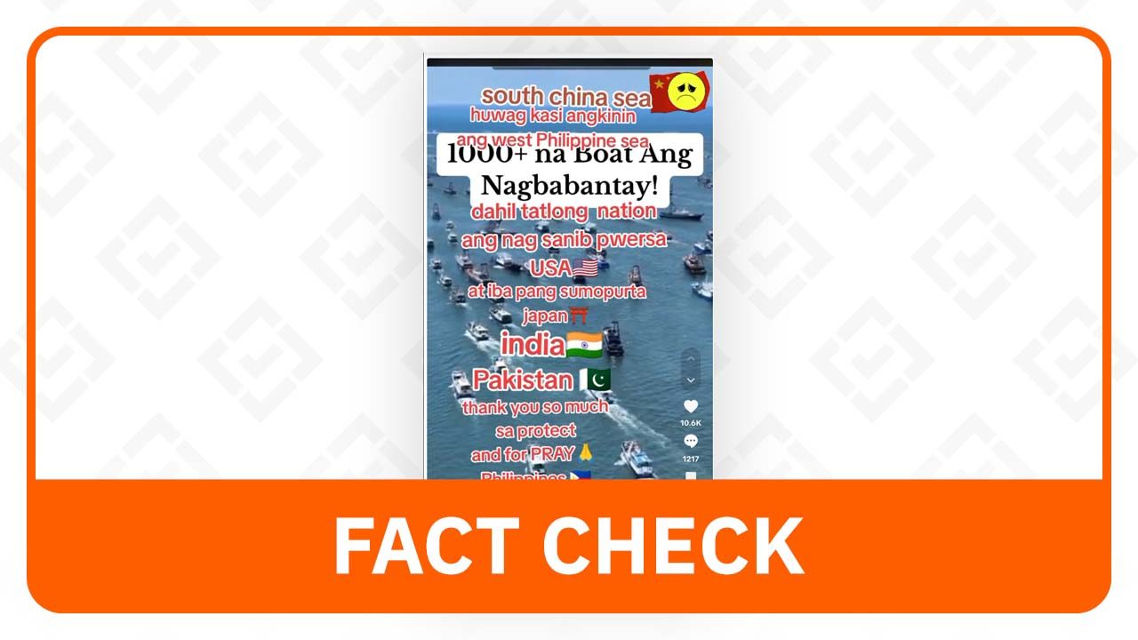 FACT CHECK: India, Pakistan, US, Japan have not sent 1,000 ships to PH