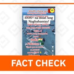 FACT CHECK: India, Pakistan, US, Japan have not sent 1,000 ships to PH