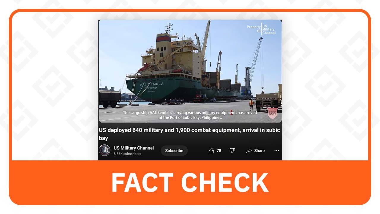 FACT CHECK: Video shows shipment of US combat equipment to Italy, not PH