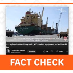 FACT CHECK: Video shows shipment of US combat equipment to Italy, not PH