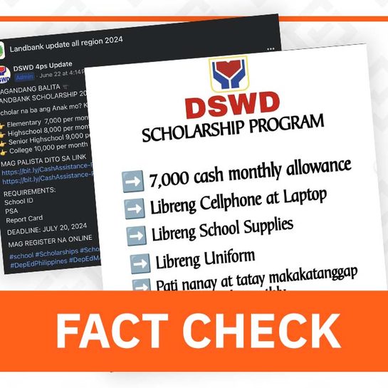 FACT CHECK: Link for DSWD educational aid registration is fake