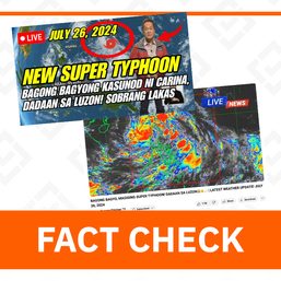 FACT CHECK: No reports of super typhoon forming in PH, as of July 26 