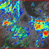 Trough of LPA east of Butuan City causing scattered rain