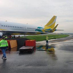 NAIA flight delays expected as Cebu Pacific plane gets stuck in grass
